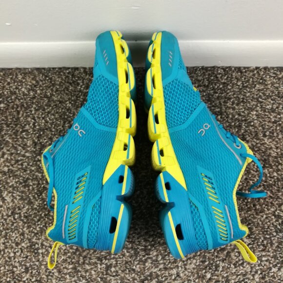 On Cloud Cloudflyer Blue/Yellow Maui/Lemon Running Shoes Womens Size 7.5 - Picture 3 of 10